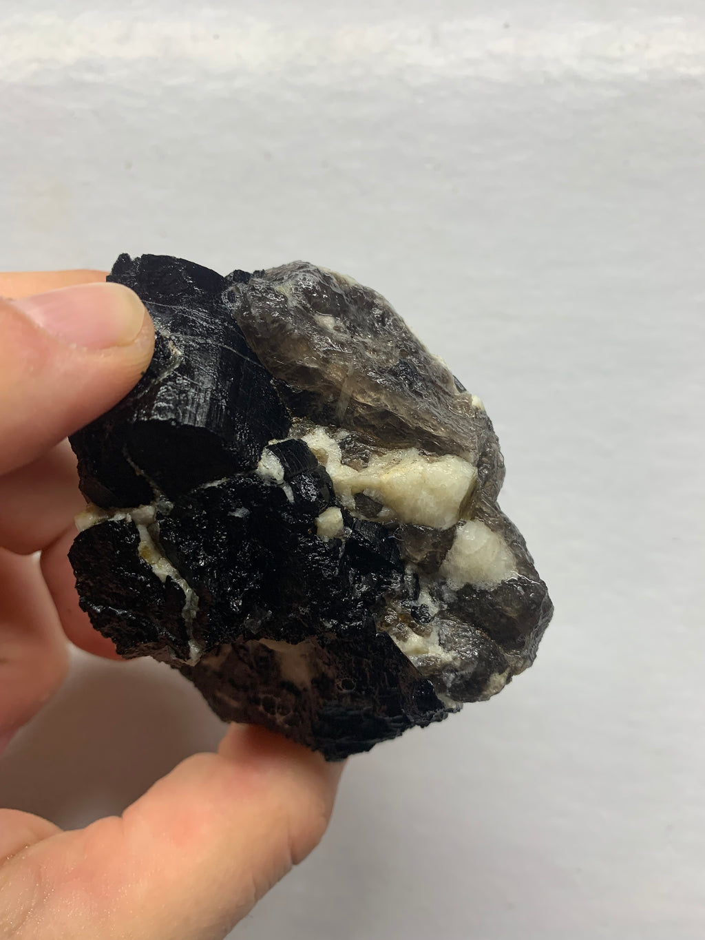 Maine Mt. Mica Black Tourmaline in Quartz & Feldspar Matrix | Maine Schorl Crystal Specimen | Large Raw Mineral | Collector Display Piece (543 grams)