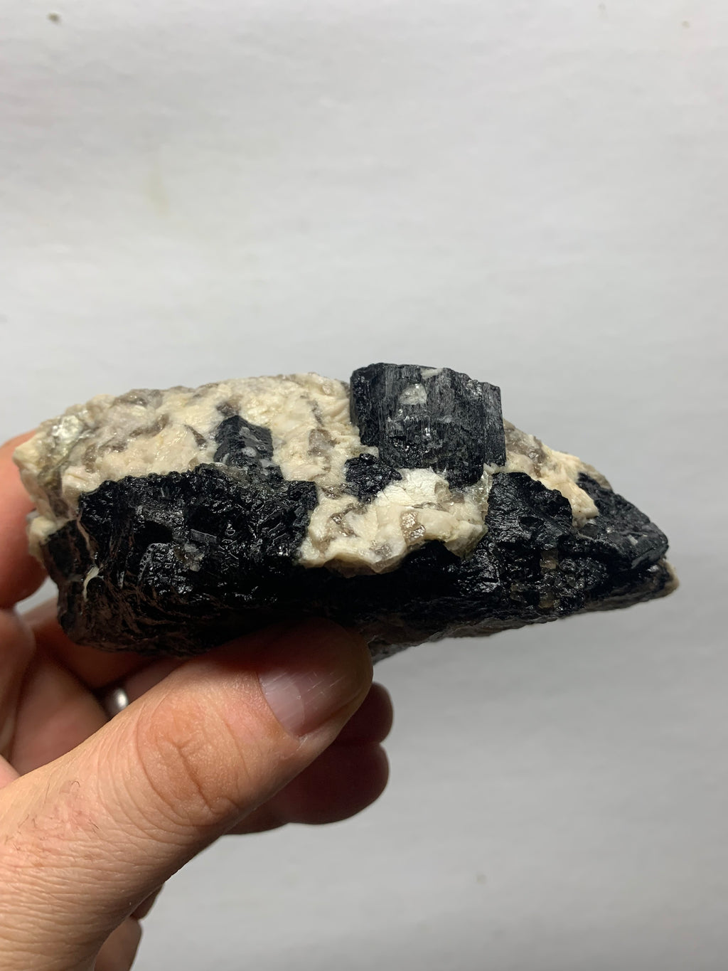 Maine Mt. Mica Black Tourmaline in Quartz & Feldspar Matrix | Maine Schorl Crystal Specimen | Large Raw Mineral | Collector Display Piece (543 grams)