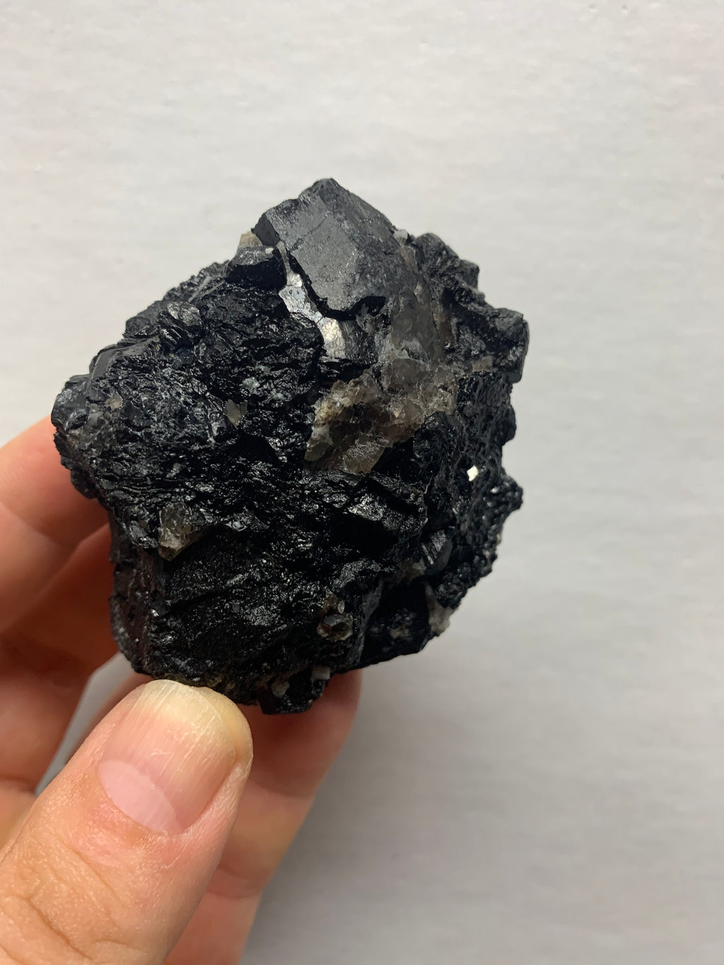 Maine Mt. Mica Black Tourmaline Crystal Cluster with Quartz | Maine Schorl Specimen | Raw Natural Stone | Grounding Crystal (232 grams)