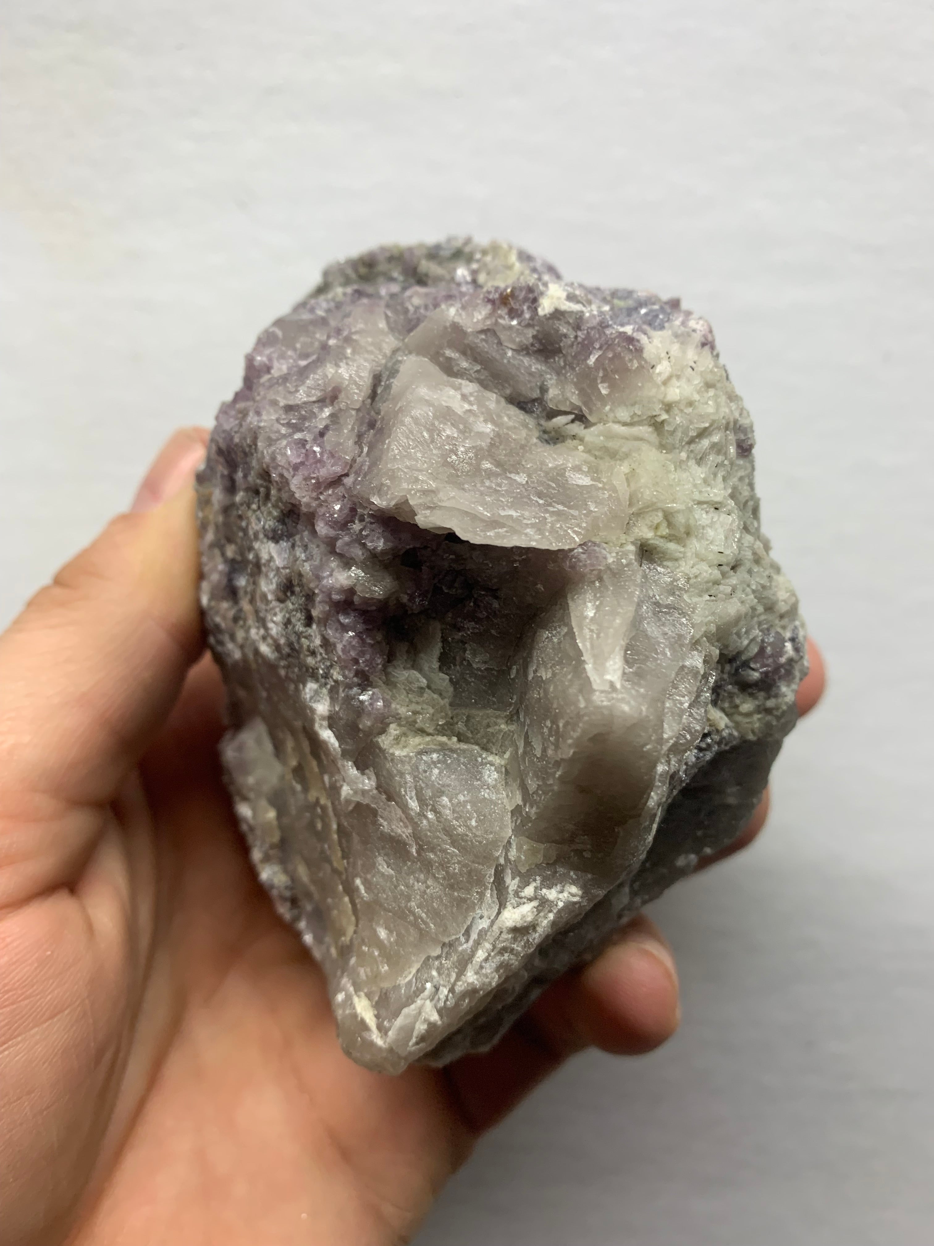 Maine Mt Mica Lepidolite with Smokey Quartz Crystal Cluster - Oxford County| Maine Purple Mica Mineral Specimen | Raw Natural Crystal | Large Collector Piece (660 grams)