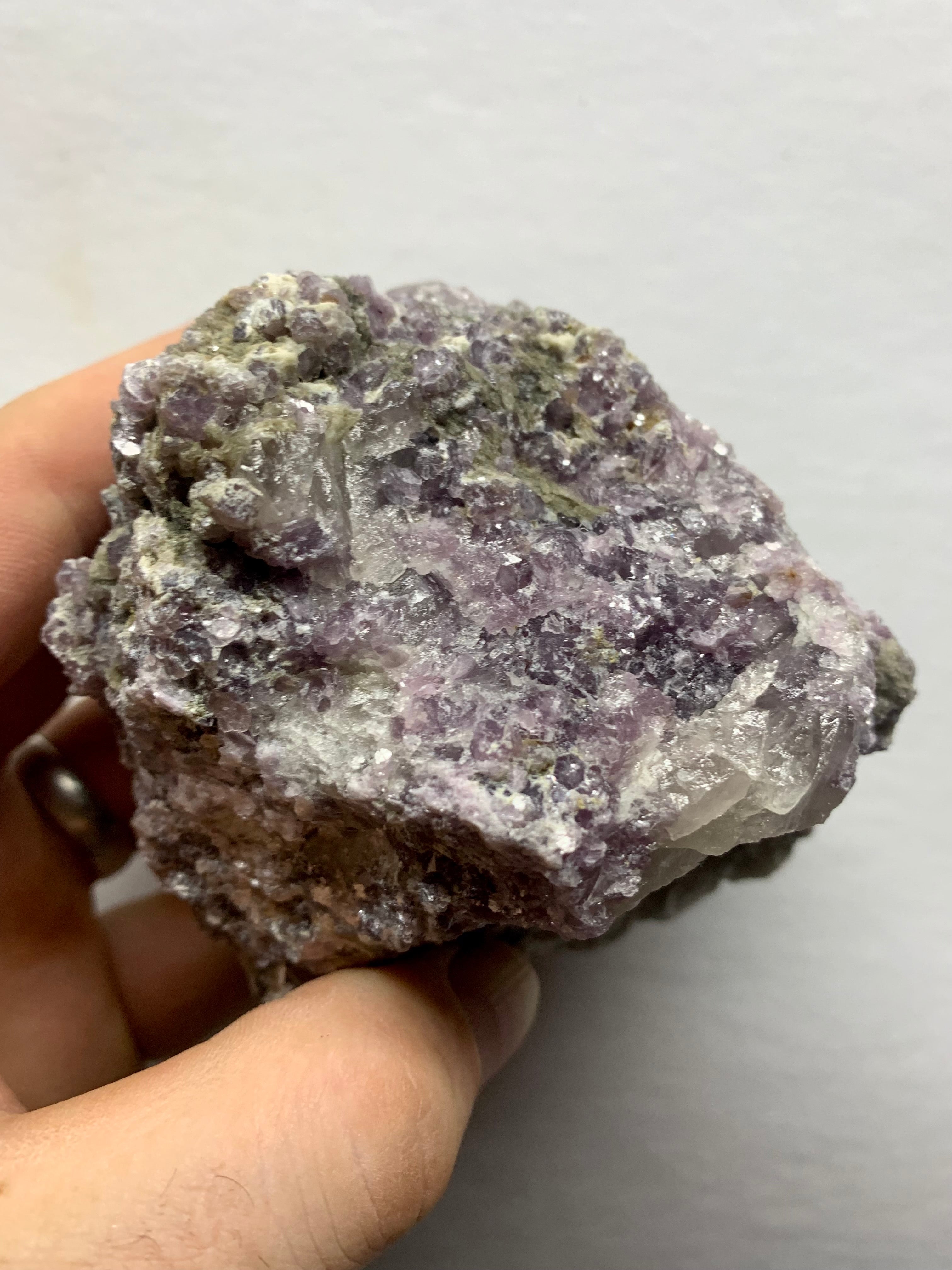 Maine Mt Mica Lepidolite with Smokey Quartz Crystal Cluster - Oxford County| Maine Purple Mica Mineral Specimen | Raw Natural Crystal | Large Collector Piece (660 grams)