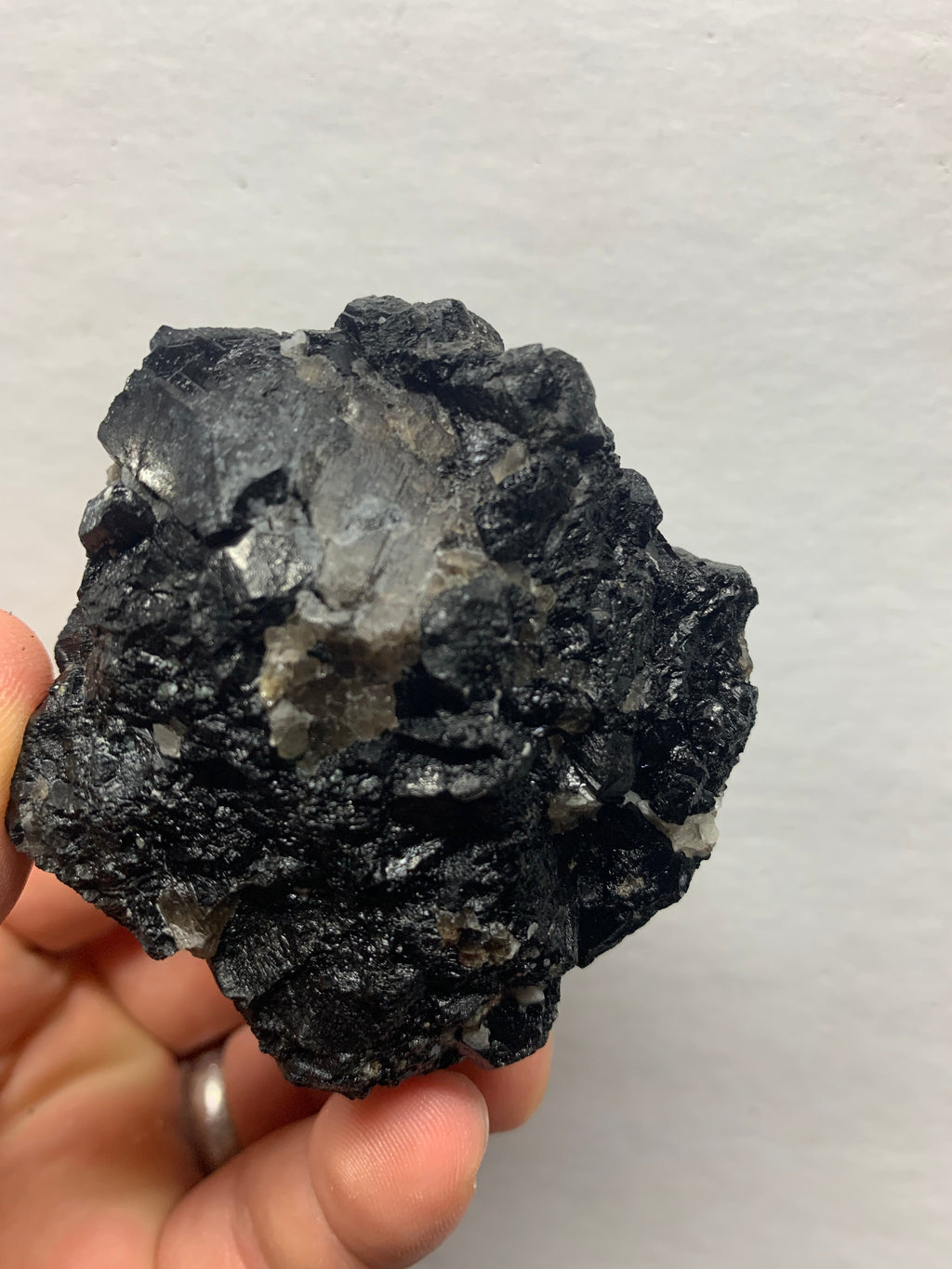 Maine Mt. Mica Black Tourmaline Crystal Cluster with Quartz | Maine Schorl Specimen | Raw Natural Stone | Grounding Crystal (232 grams)