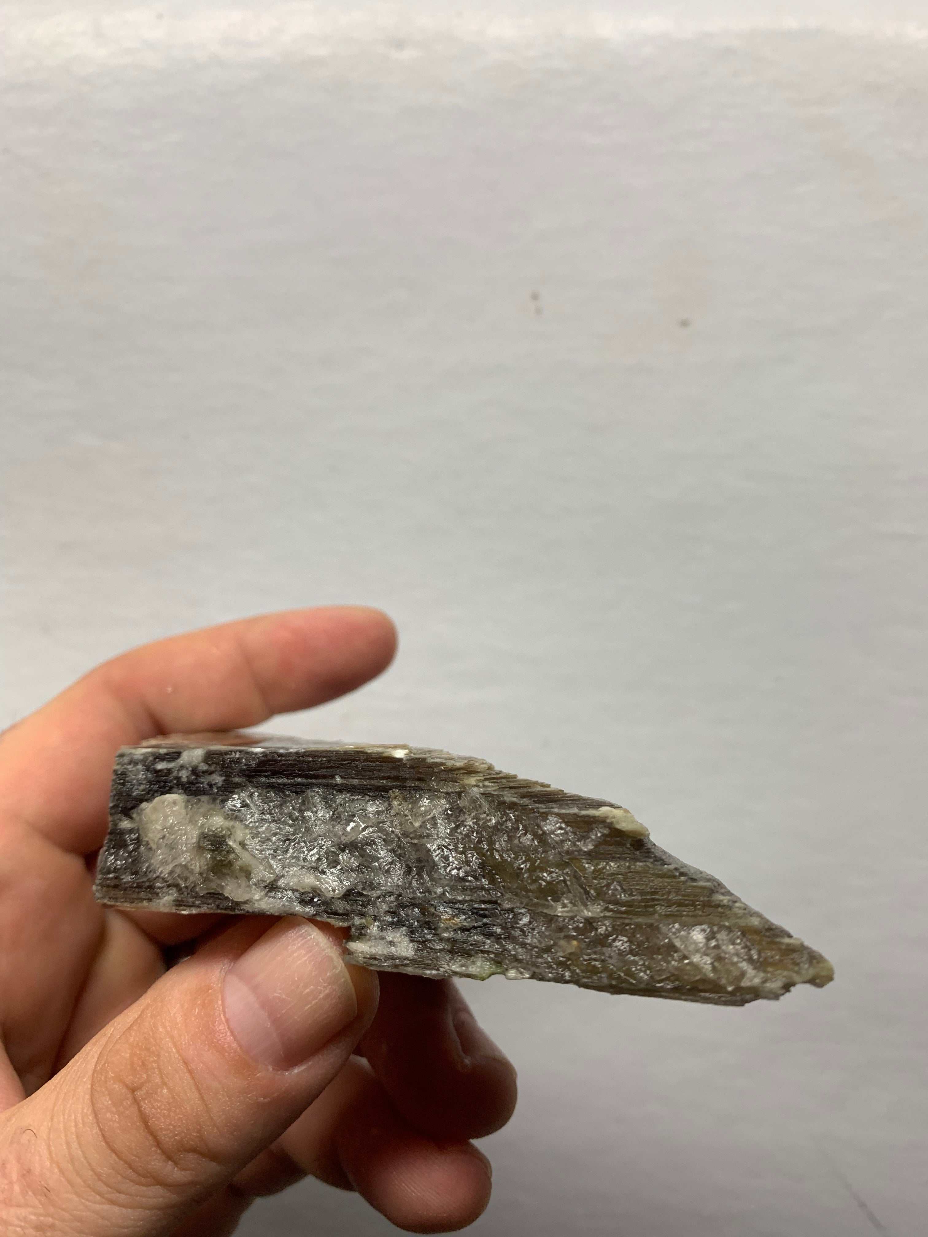 Maine Green Tourmaline Rare Growing inside Muscovite Mica & Quartz from Mt. Mica, Oxford County – Raw Natural Pegmatite Crystal Specimen (118grams)