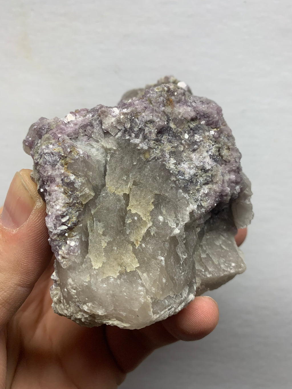 Maine Mt Mica Lepidolite with Smokey Quartz Crystal Cluster - Oxford County| Maine Purple Mica Mineral Specimen | Raw Natural Crystal | Large Collector Piece (660 grams)