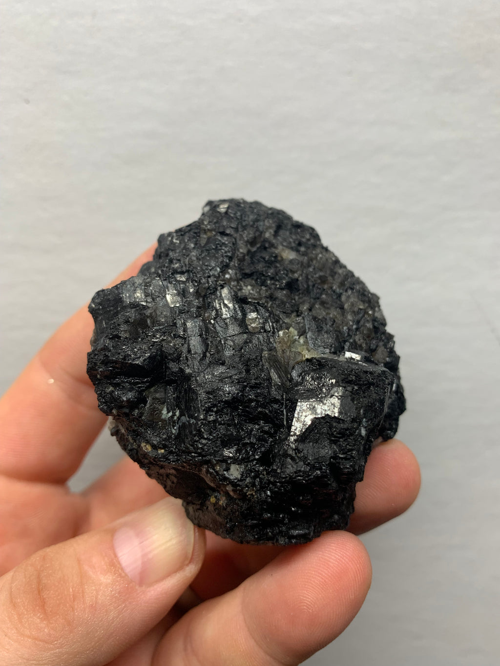 Maine Mt. Mica Black Tourmaline Crystal Cluster with Quartz | Maine Schorl Specimen | Raw Natural Stone | Grounding Crystal (232 grams)
