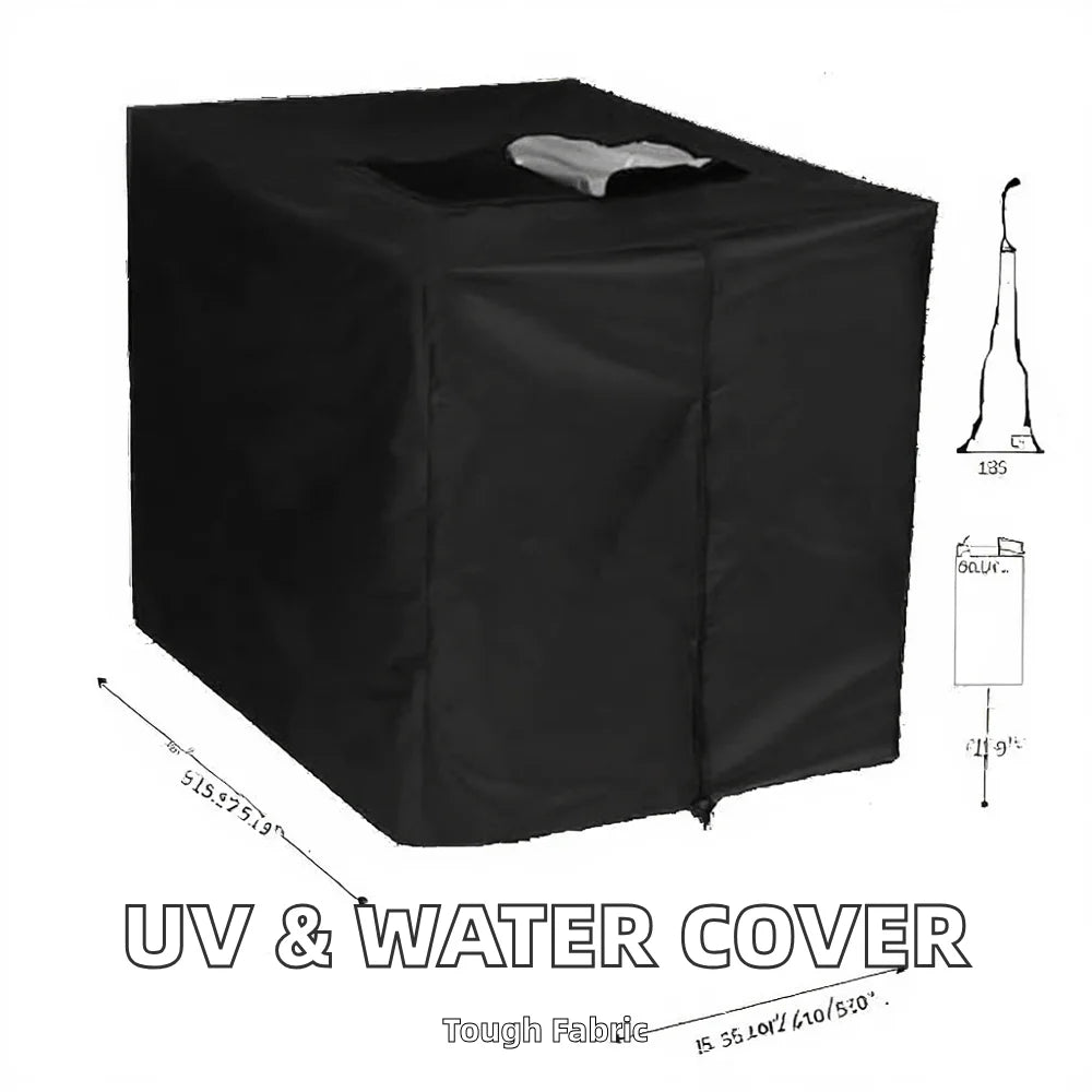 UV Anti-Anti Waterproof 420D Oxford Cloth Furniture Cover for 1000L IBC Tote 275 Gallon Rain Barrel Outdoor Sun Protection Cover