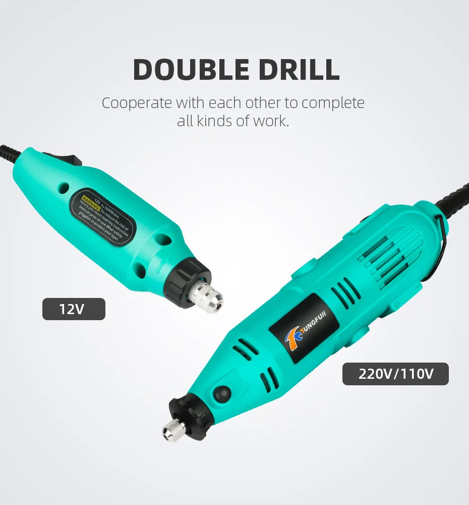 Mini Rotary Tool Drill Mini Grinder Hand Drill Polishing Machine mini drill box With Dremel Accessories Mini Dremel Drill