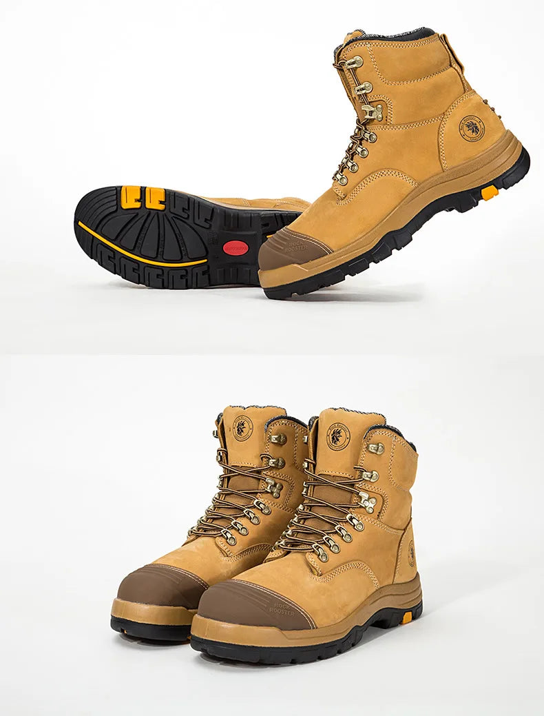ROCKROOSTER Hiking Shoes Men Waterproof Hunting Boots Leather Safety Shoes Tactical Ankle steel toe Sneakers trekking Boots