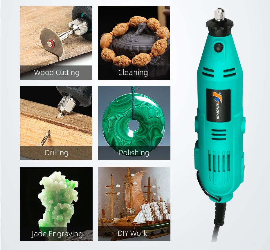 Mini Rotary Tool Drill Mini Grinder Hand Drill Polishing Machine mini drill box With Dremel Accessories Mini Dremel Drill