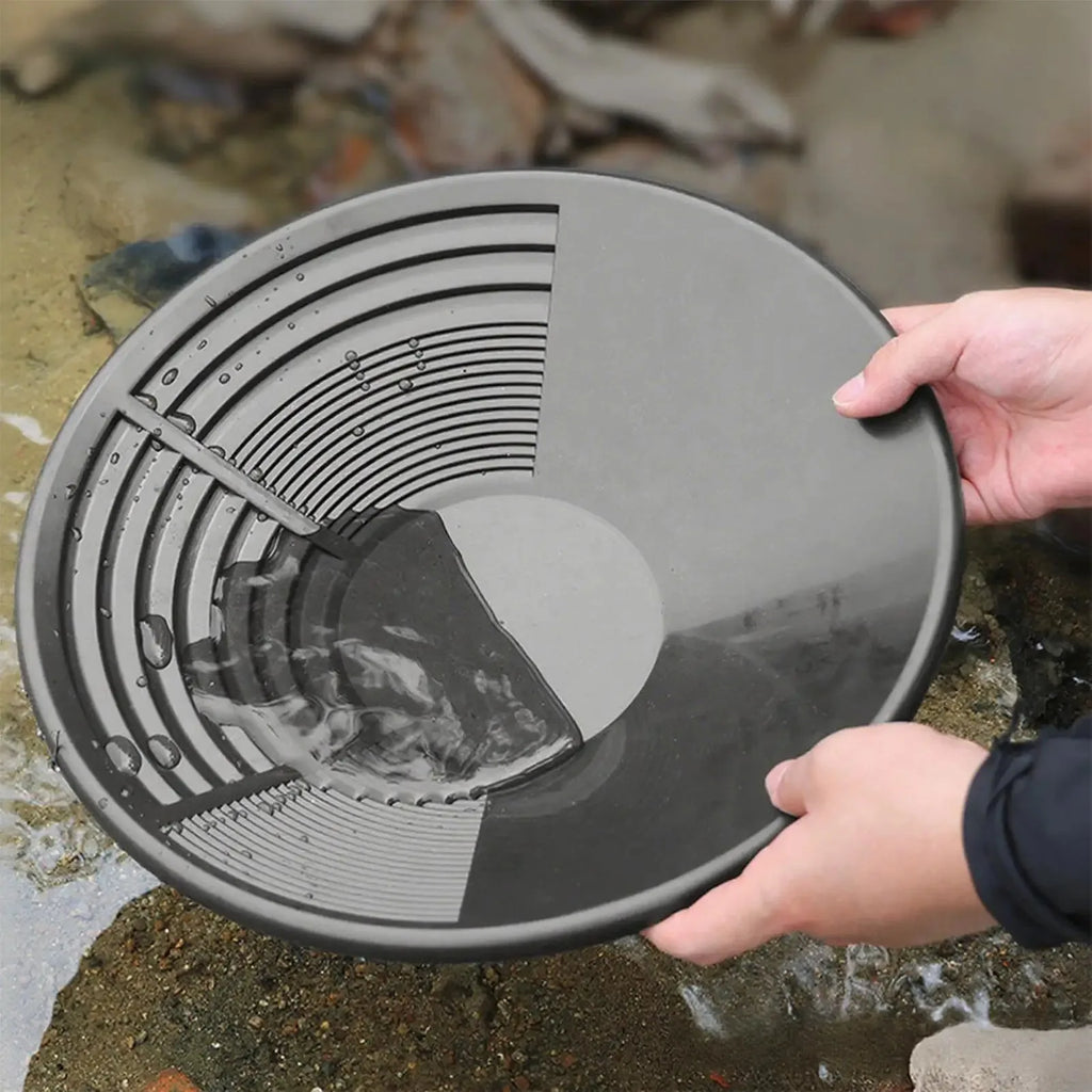 Plastic Gold Pan With Riffle Basin Mining Pan Dredging Prospecting River Tool Wash Gold Panning Equipment
