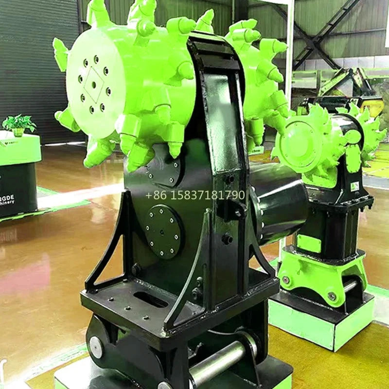 Milling Machine Hydraulic Rotating Chain Drum Cutter Mining Rock Milling Digging Machine for Milling Excavator Road Construction