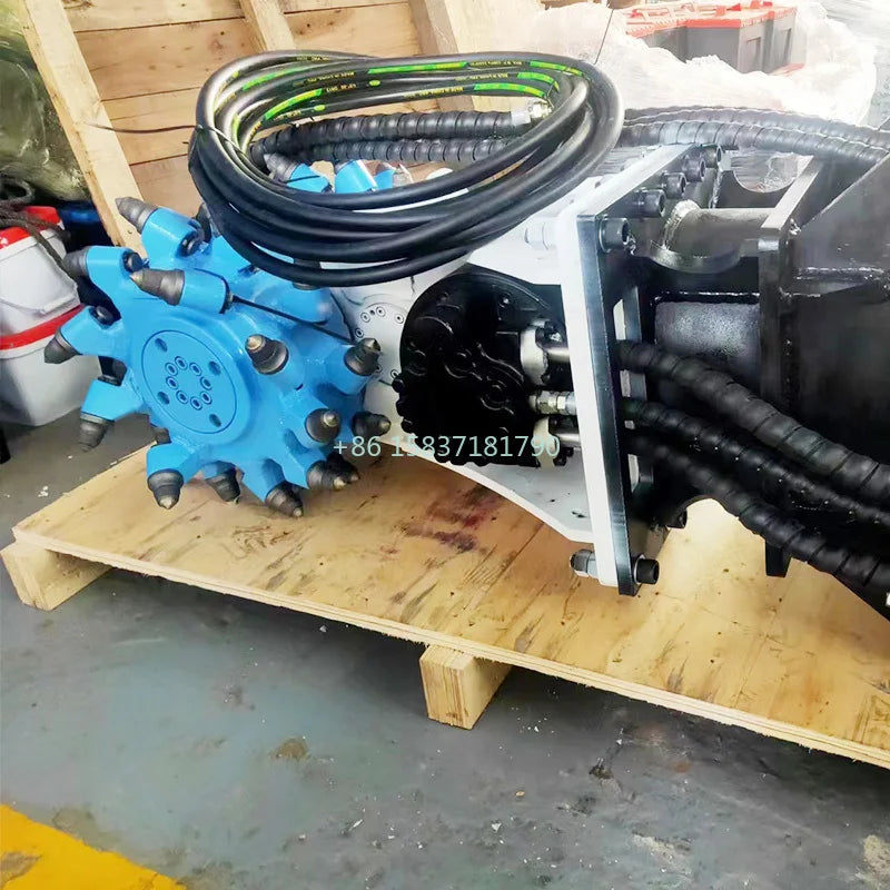 Milling Machine Hydraulic Rotating Chain Drum Cutter Mining Rock Milling Digging Machine for Milling Excavator Road Construction