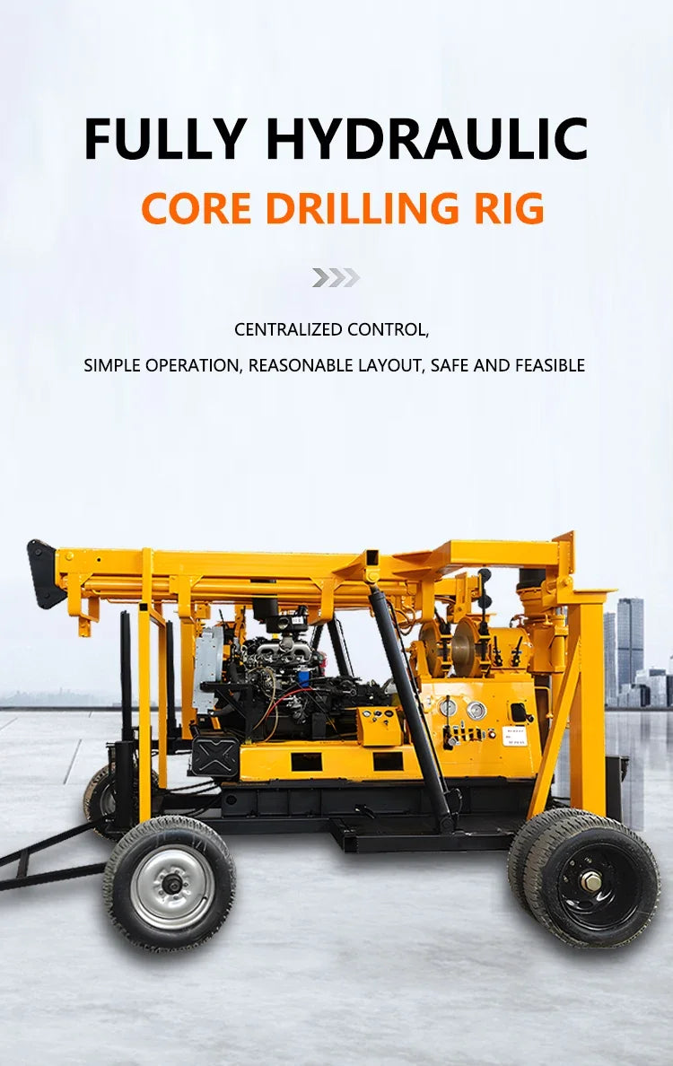 Mining Hydraulic Core Drilling Rig Machine Widely Using Track Mounted Rock Sampling Drill Rig Brunnen Bohrer Coring Drilling Rig