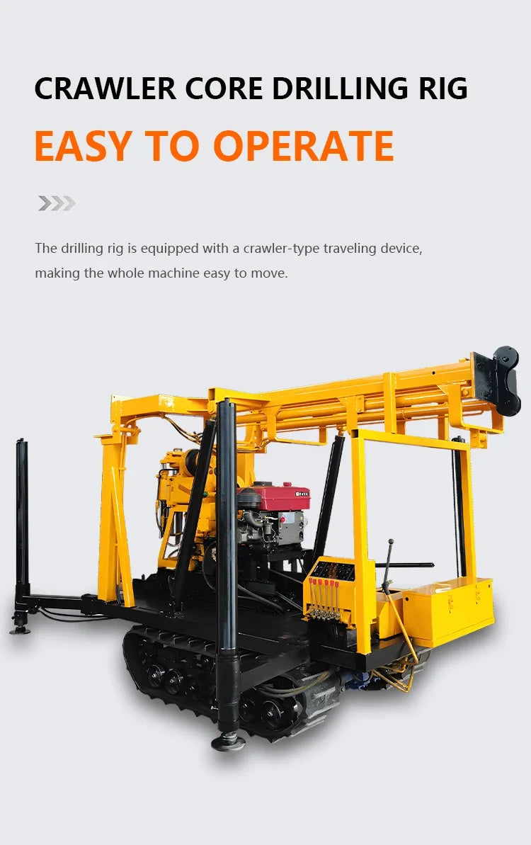 Mining Hydraulic Core Drilling Rig Machine Widely Using Track Mounted Rock Sampling Drill Rig Brunnen Bohrer Coring Drilling Rig