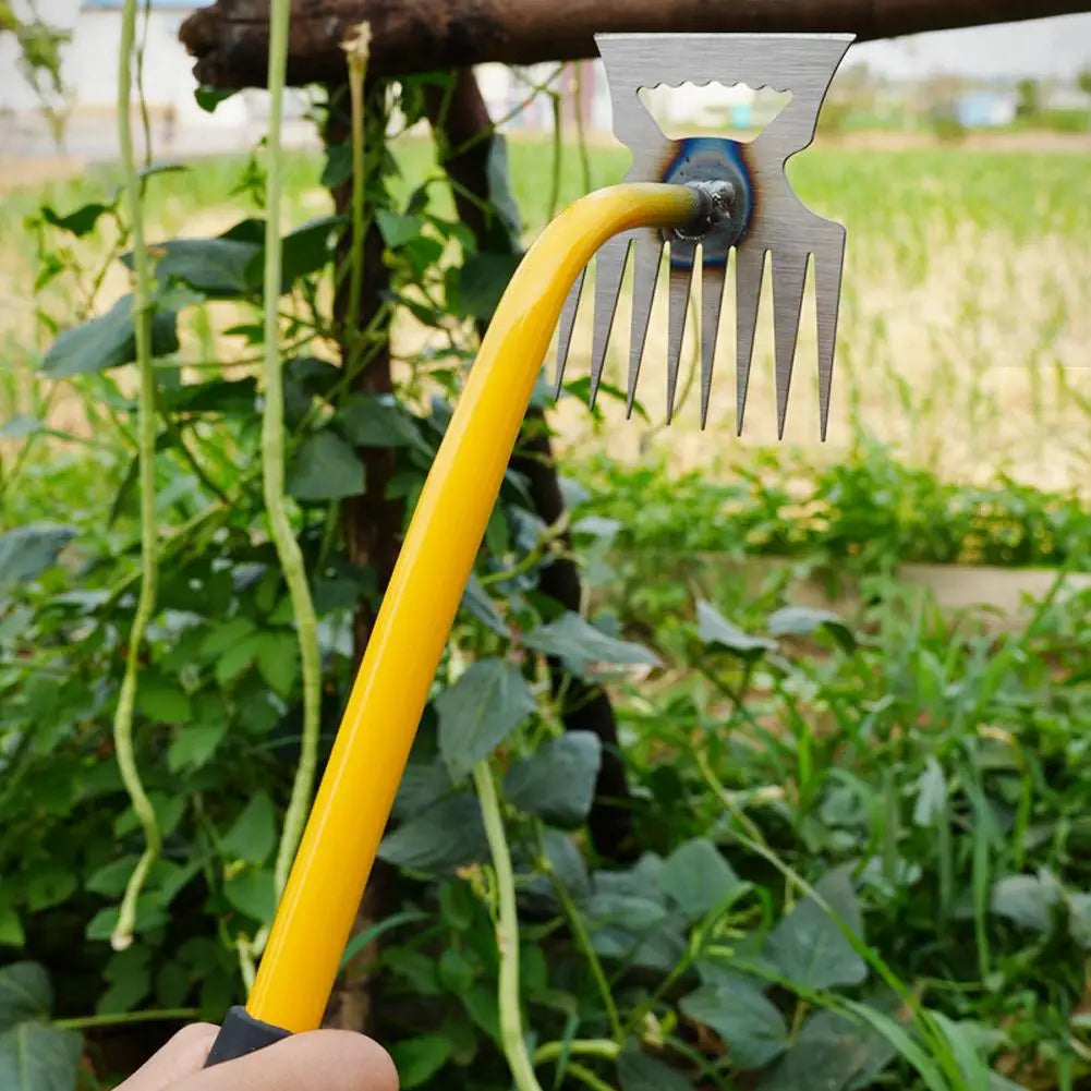 11 teeth Multi-function Weeder Grass Pot Soil Weeding Tool Manganese Steel Manual Excavator Refurbished Garden Land Herb Supply