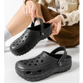 Summer Women RockHollow Clogs Female Sandals Thick Bottom Home Slides Soft EVA Dry Wedges Platform Garden Shoes Beach Sandals Home Slippers