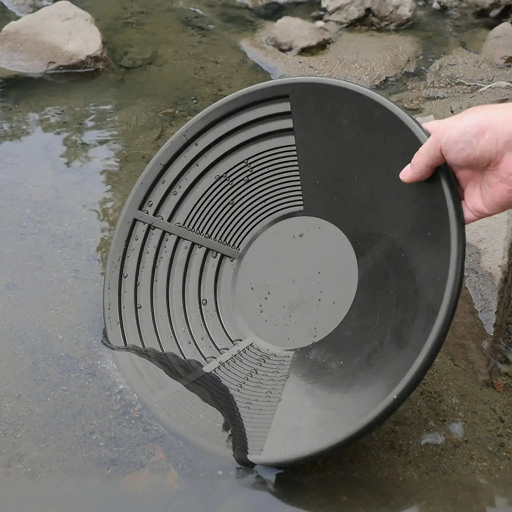 Plastic Gold Pan With Riffle Basin Mining Pan Dredging Prospecting River Tool Wash Gold Panning Equipment