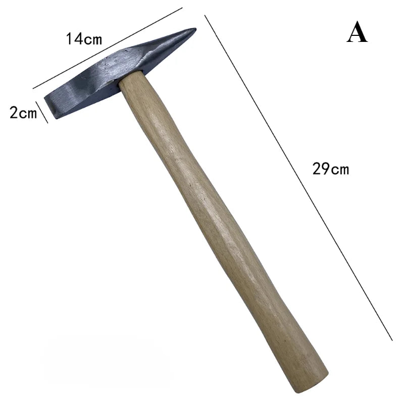 Pointed Flat Head 2 In 1 Rock Pick Geological Hammer Wood Handle Welding Rust Removal Chipping Hammer Geogogy Exploration Tools