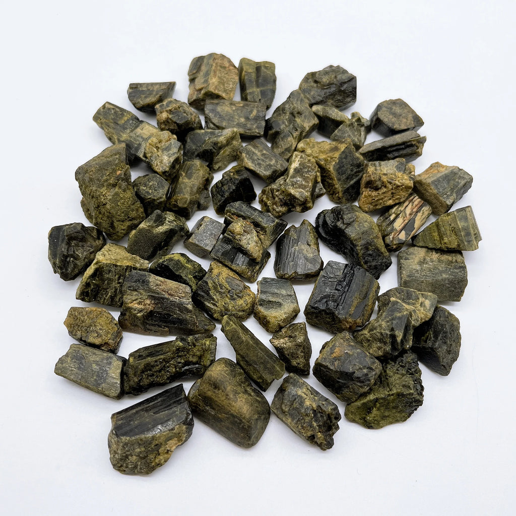 Natural Green Tourmaline Mineral Specimen Irregular Raw Crystal Rock Stone Magic Eliminate Magnetism Gemstone Energy Healing