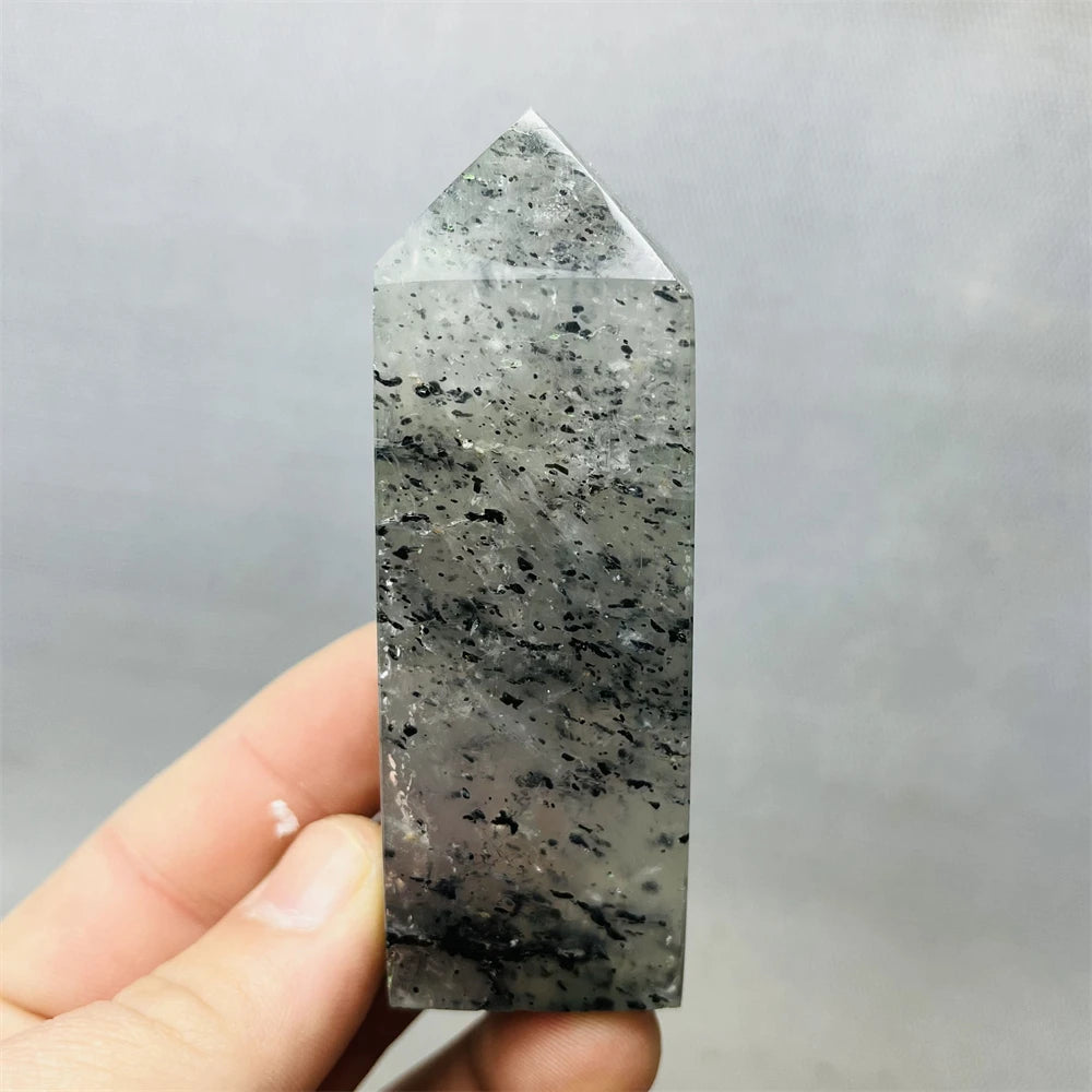Black Tourmaline Tower Rainbow Crystal Epidote Crystal wand Stone Healing Spiritual Decoration Gift Witchcraft Meditation