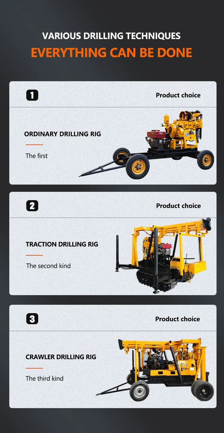 Mining Hydraulic Core Drilling Rig Machine Widely Using Track Mounted Rock Sampling Drill Rig Brunnen Bohrer Coring Drilling Rig