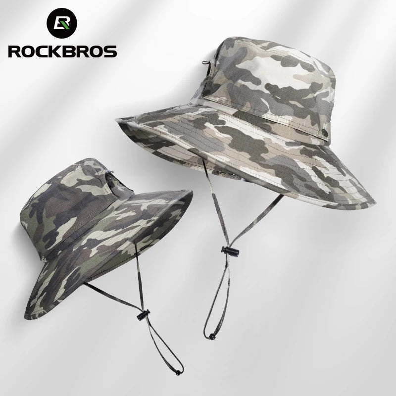 ROCKBROS Sun Hats Bucket Hats Summer Spring Breathable Adjustable Outdoor Anti-sun Sports Travel Beach Fishing Caps Adjult