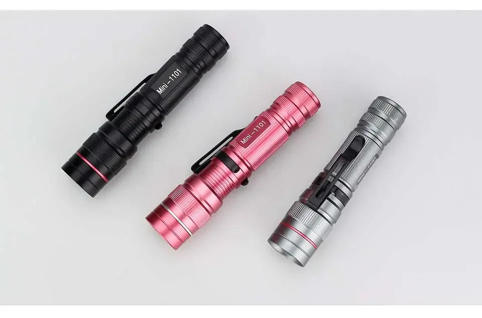 Mini LED Flashlight Q5 Portable Torch Flashlights 3 Modes Waterproof AA Battery Powered For Camping Hiking Emergency Lighting