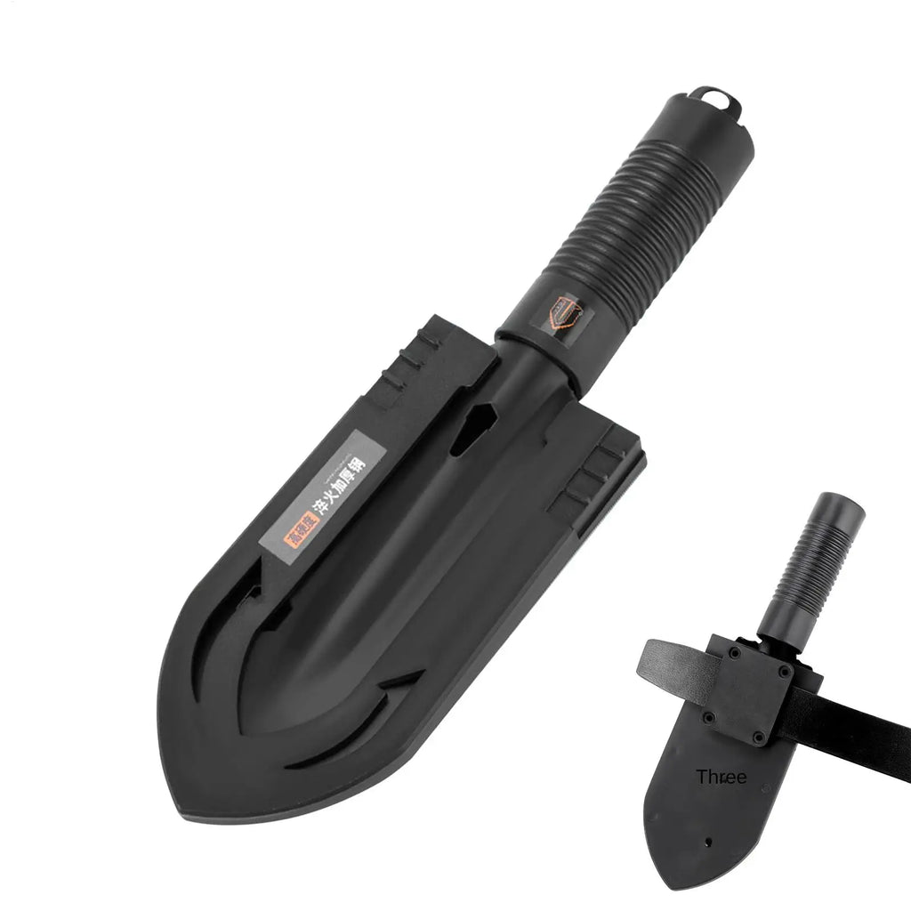 Survival Shovel 7 in 1 Multi-Function Entrenching Tool Heavy Duty Folding Spade with Pickaxe for Camping Emergency Gardening