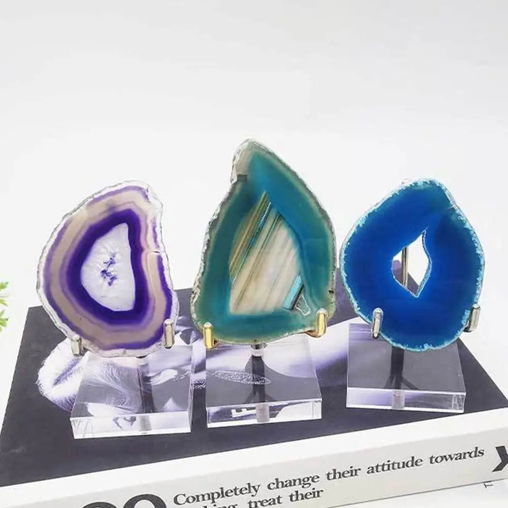 Metal Mineral Display Glassball Base Stand With Acrylic Base For Crystal Ball Base Stone Shelf