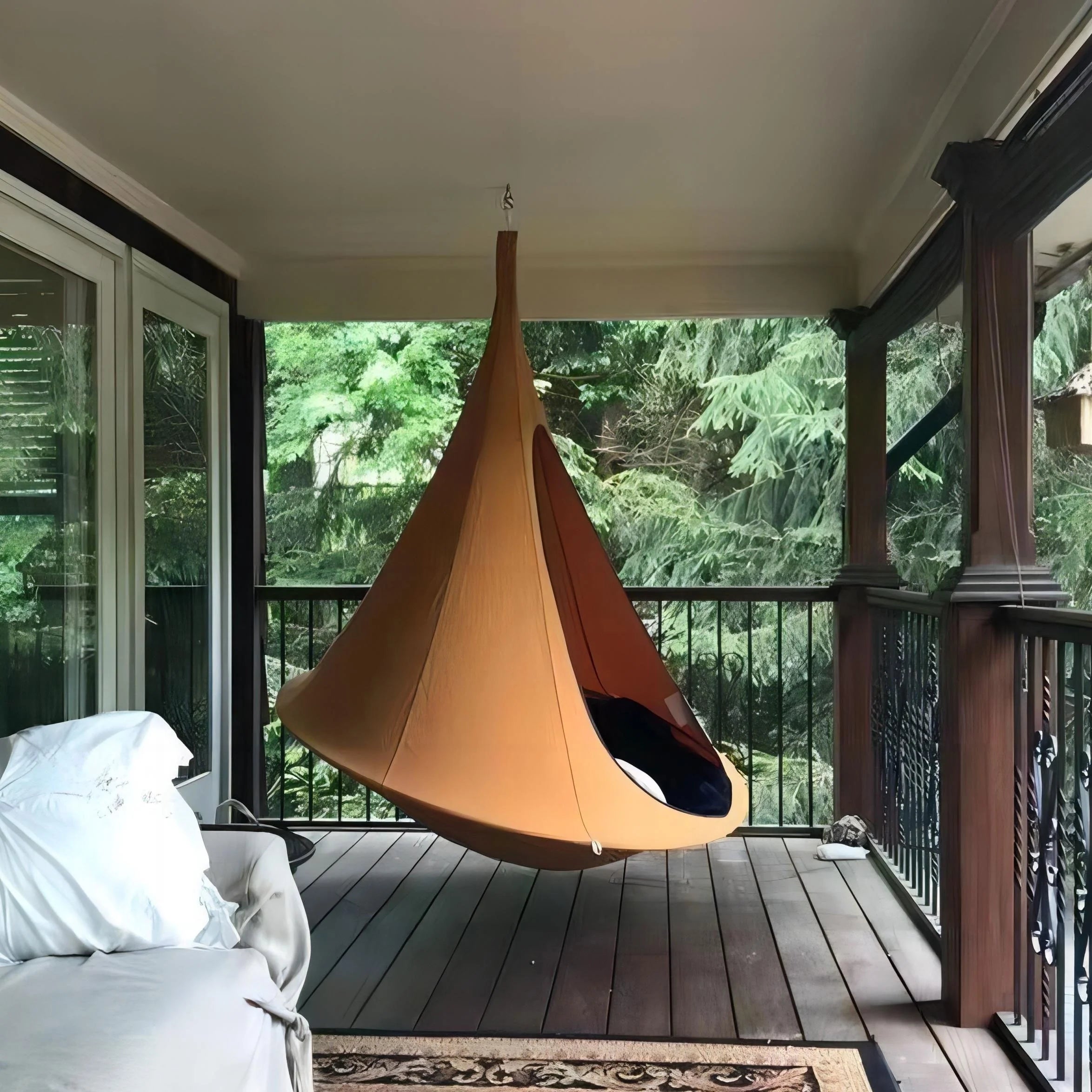 Hammock Outdoor Camping Travel Hammock Waterproof Hanging Hammock Sofa Hanging Swing Garden Hanging Tent Terrace Decoration
