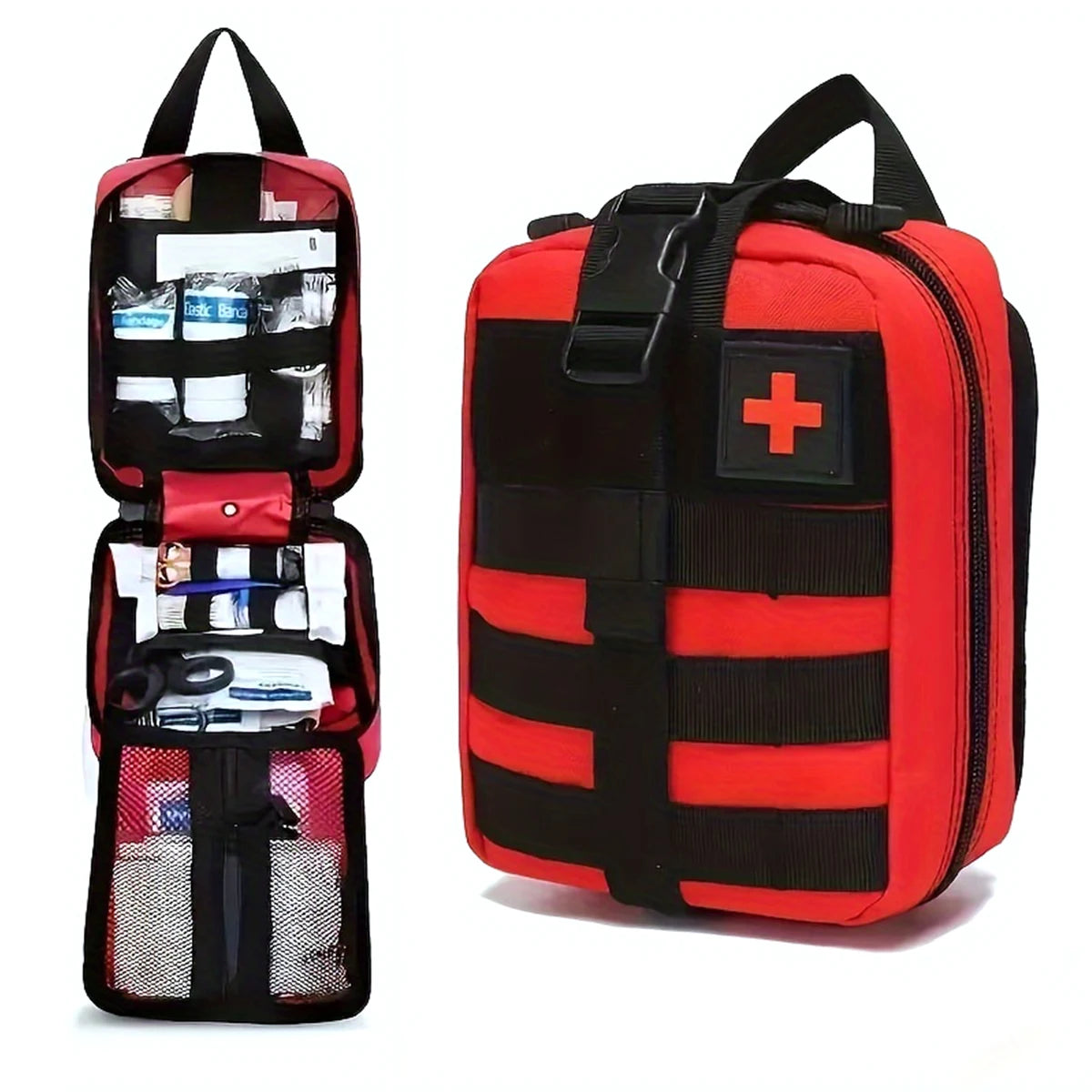 247 Ultimate Survival First Aid Kit - Professional grade equipment with scissors, tweezers and more for outdoor, workplace