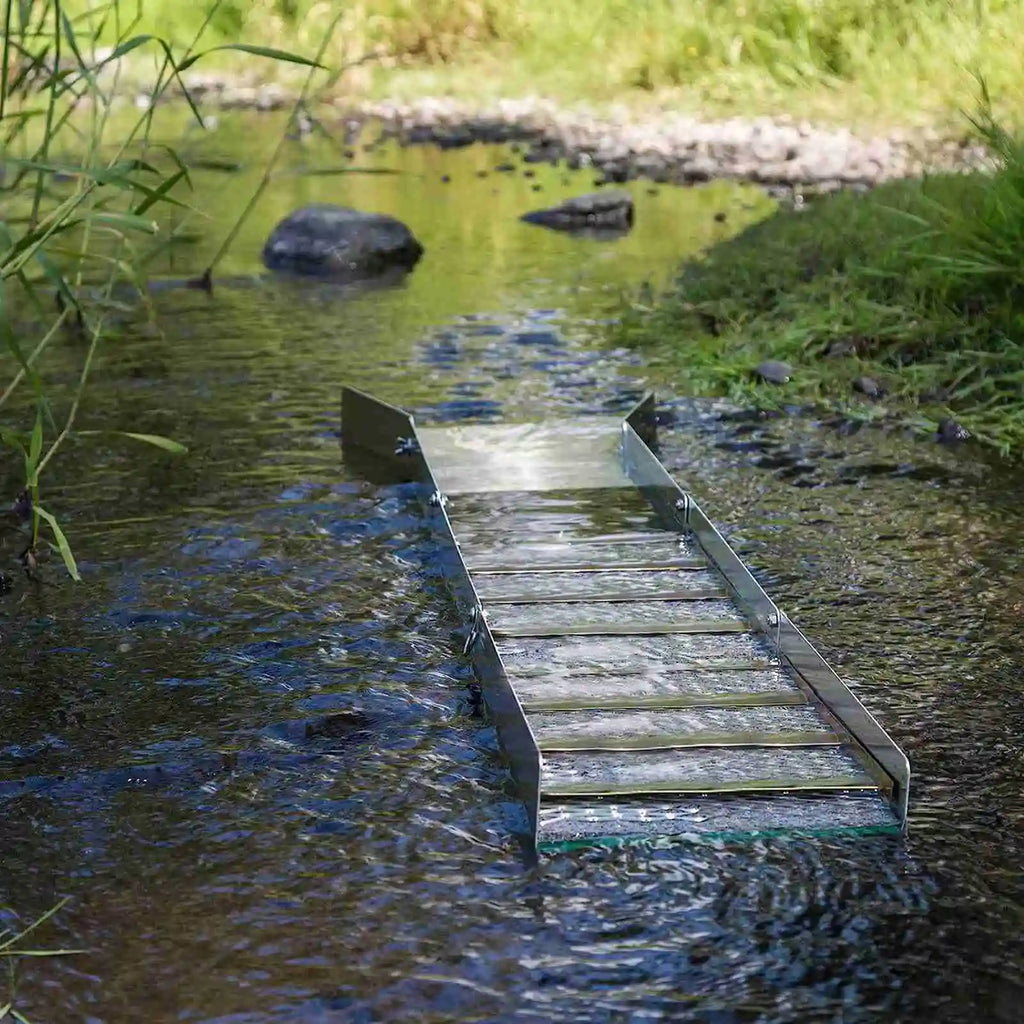 Gold Sluice Box Folding Gold Sluice Box Aluminum Alloy Portable Gold Mining Chute Panning Prospecting Recovery Tool