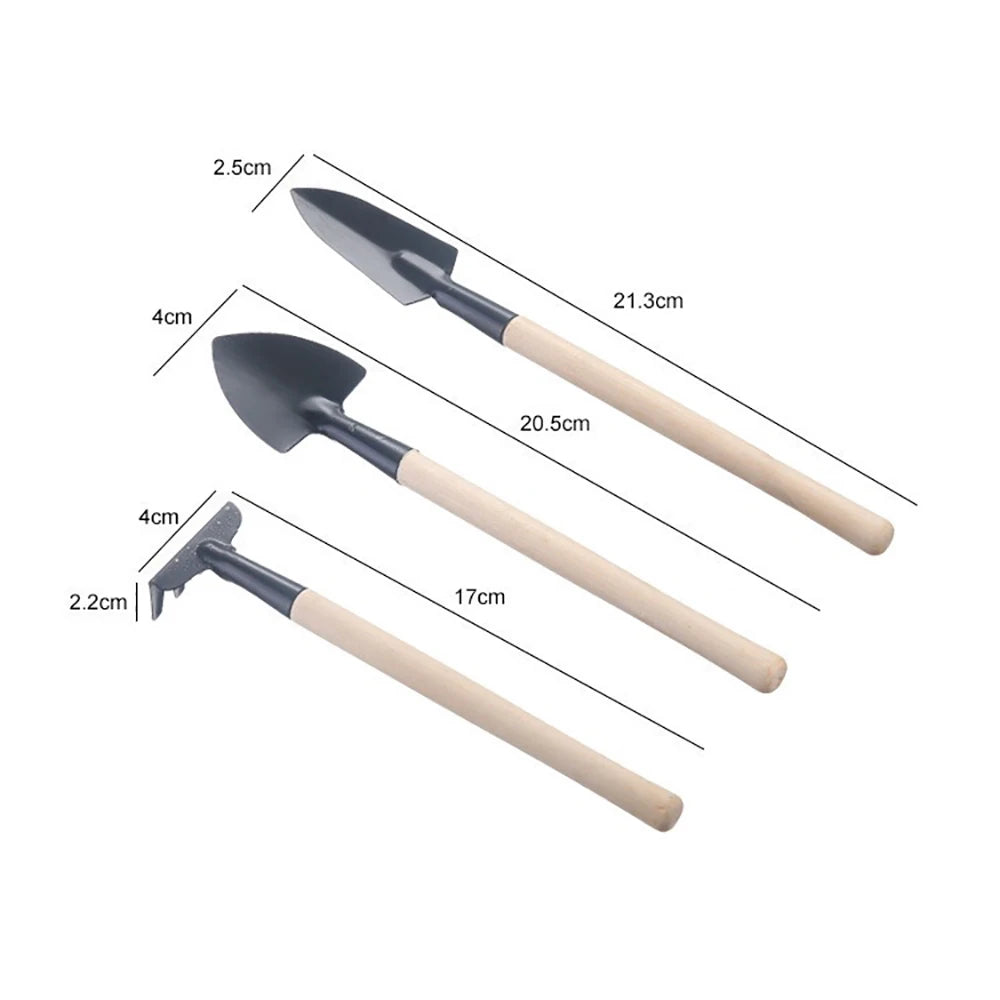 3Pcs/Set Mini Garden Tool Set For Garden Plants Flower Pot Cactus Vegetables Digging Weeding Indoor Small Plants Garden Tools