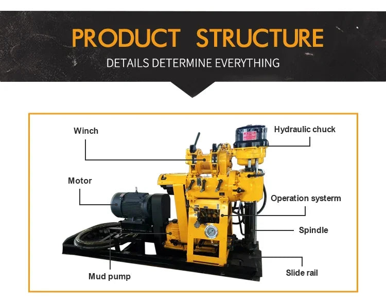 Mining Hydraulic Core Drilling Rig Machine Widely Using Track Mounted Rock Sampling Drill Rig Brunnen Bohrer Coring Drilling Rig