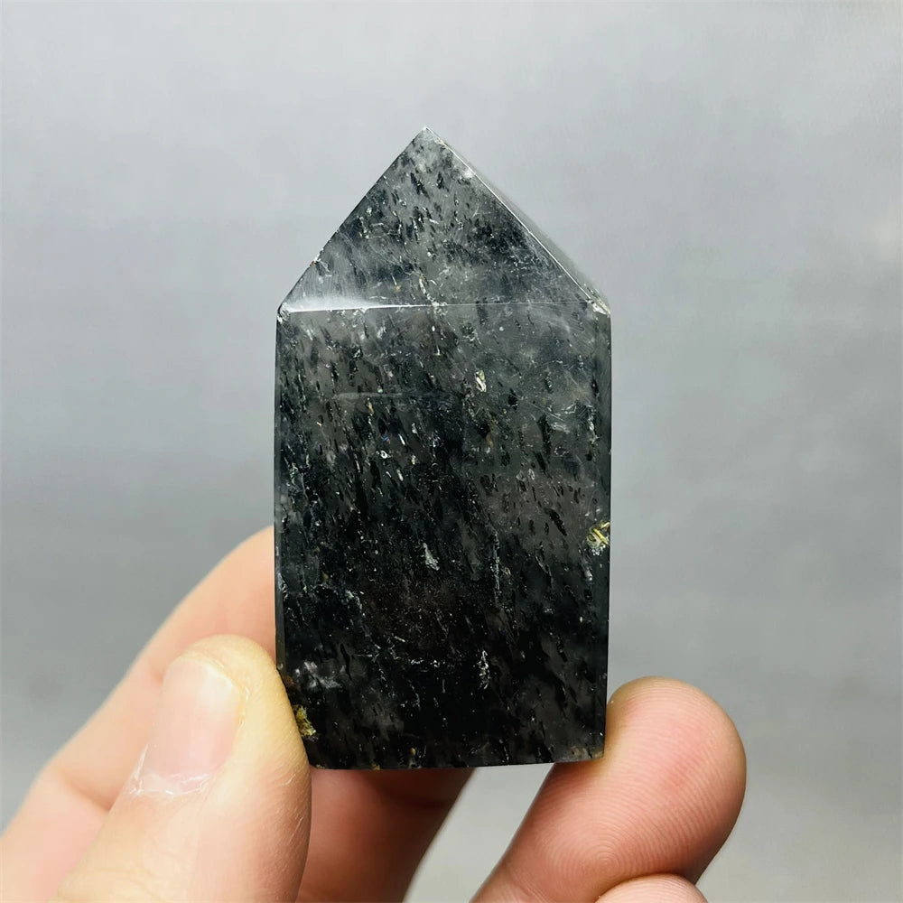 Black Tourmaline Tower Rainbow Crystal Epidote Crystal wand Stone Healing Spiritual Decoration Gift Witchcraft Meditation