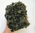 Natural raw stone specimen of minerals epidote green tourmaline mineral specimen tourmaline ornaments for home decoration