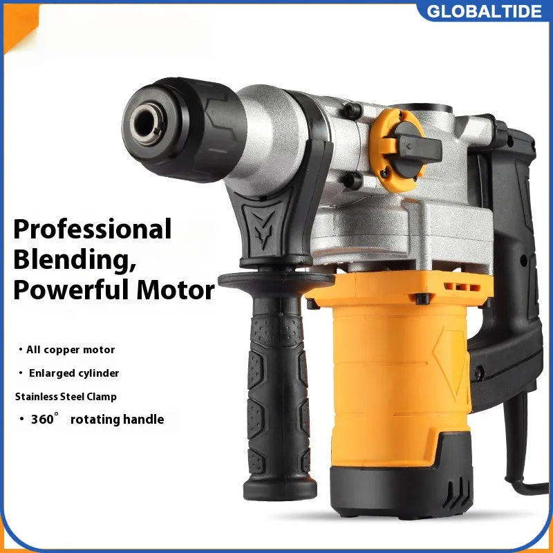 RockHollow Supply Co. Industrial Grade Professional All Copper Electric Hammer Multifunctional Impact Drill Household Specialized Concrete Tool