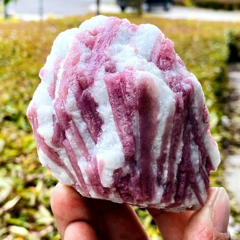 Natural Pink Tourmaline Crystal Mineral Irregular Crushed Rock Specimen Rare Original Home Decoration