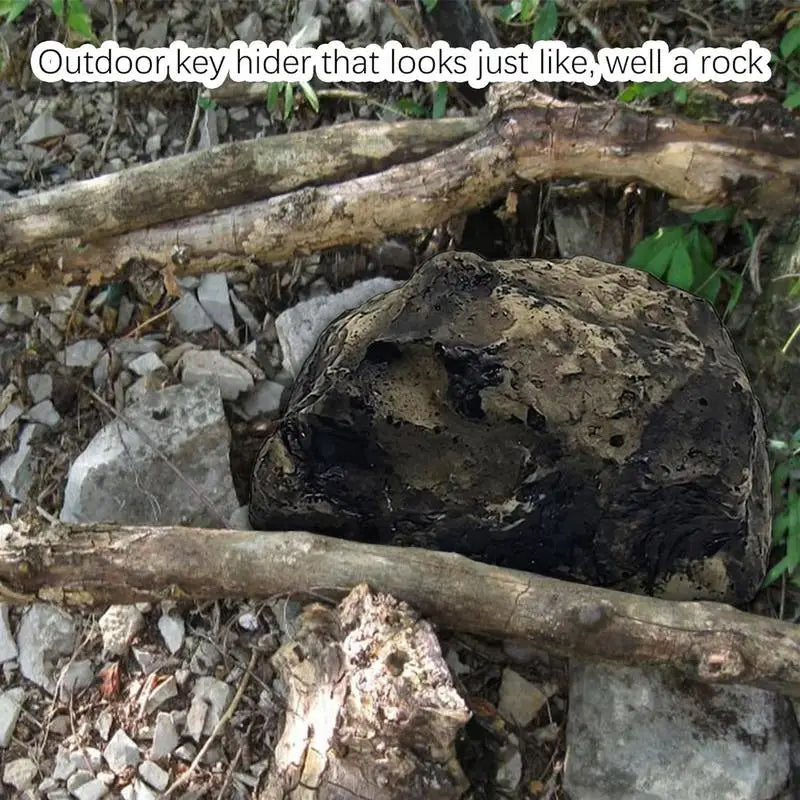 Rock Key Hider Outdoor Spare Key Hider Realistic Key Hiding Devices Resin Decorative Garden Stones Secret Key Safe Holder