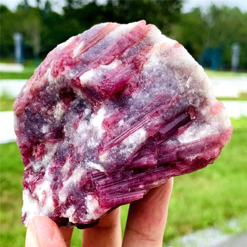 Many Pieces! Natural Pink Tourmaline Crystal Mineral Irregular Crushed Rock Specimen Rare Original Home Decoration