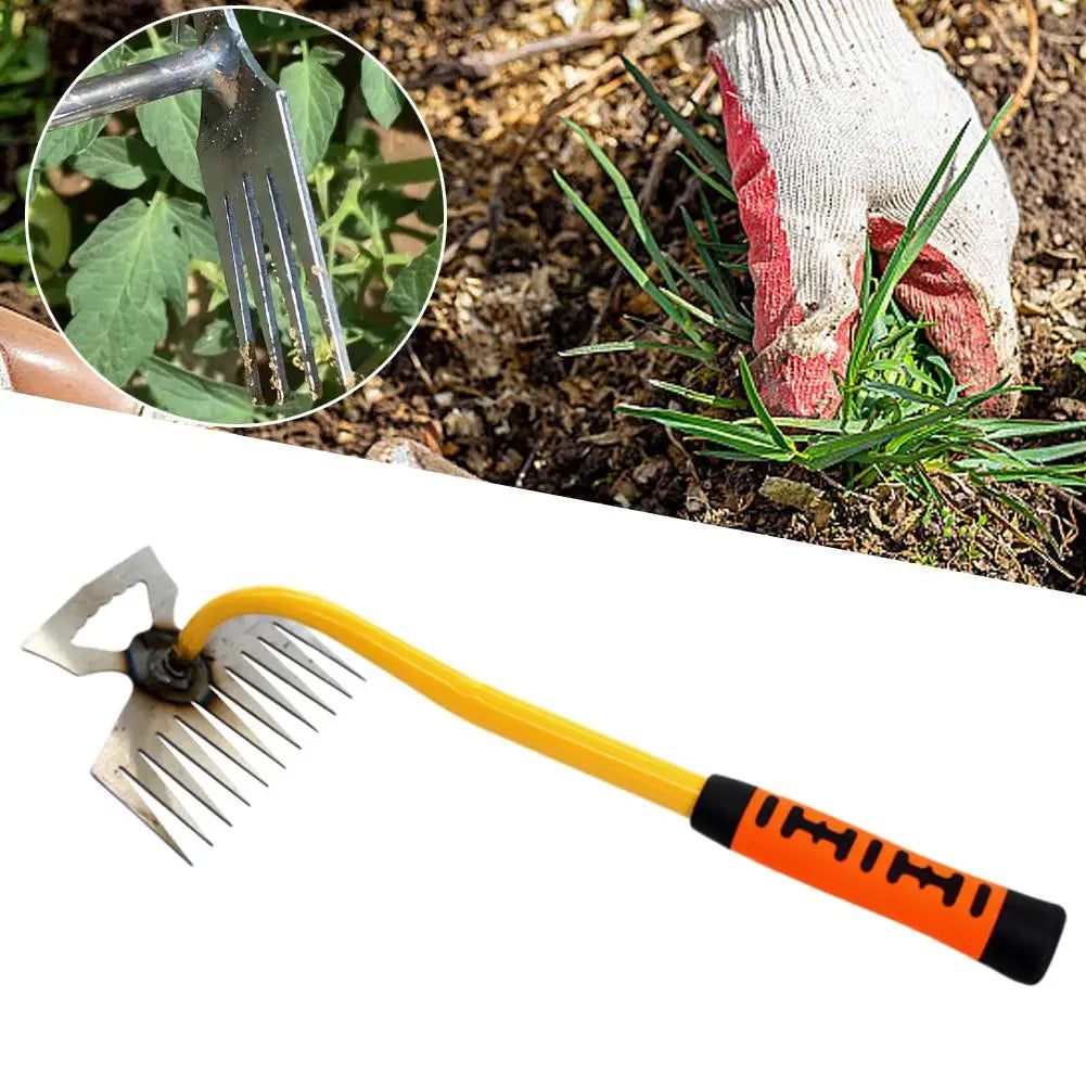 11 teeth Multi-function Weeder Grass Pot Soil Weeding Tool Manganese Steel Manual Excavator Refurbished Garden Land Herb Supply