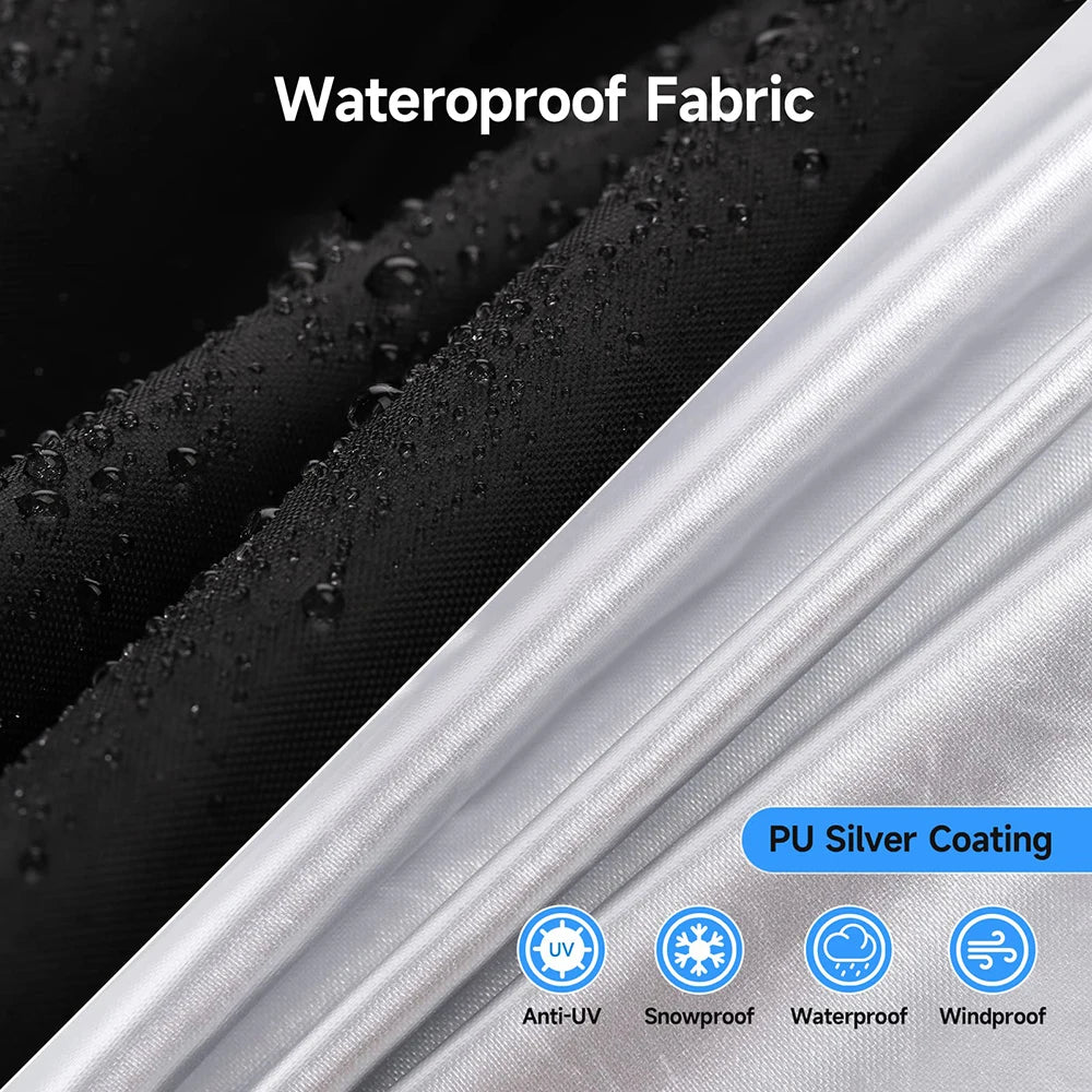 IBC Tote Cover 330 Gallon,Water Tank Cover, Tote Sunshade Waterproof Protective Cover Fit 1000L Garden Water Tank Black 210D