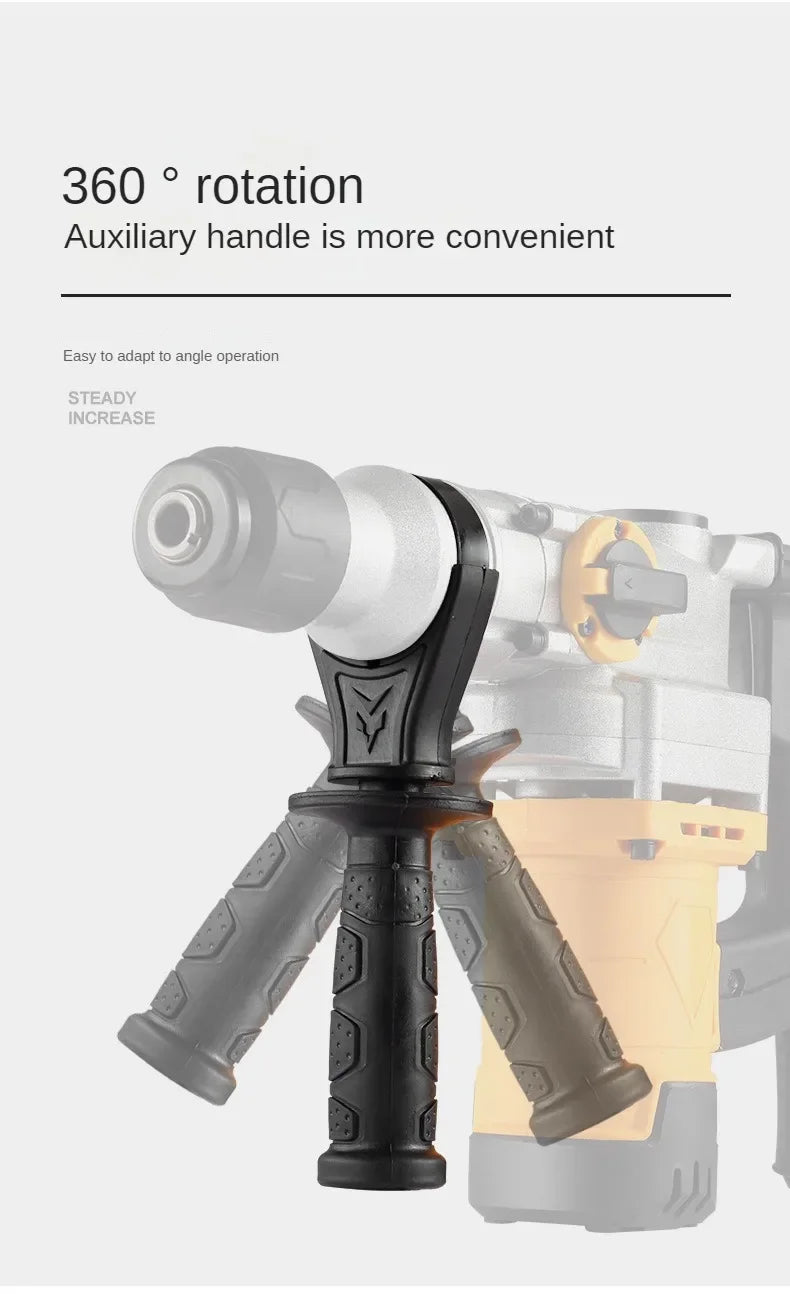 RockHollow Supply Co. Industrial Grade Professional All Copper Electric Hammer Multifunctional Impact Drill Household Specialized Concrete Tool