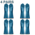 2/4 Pairs Waterproof Gloves with Fleece Thicked Cleaning Gloves Household Bathroom Kitchen Hands Protection Gloves Cleaning Tool