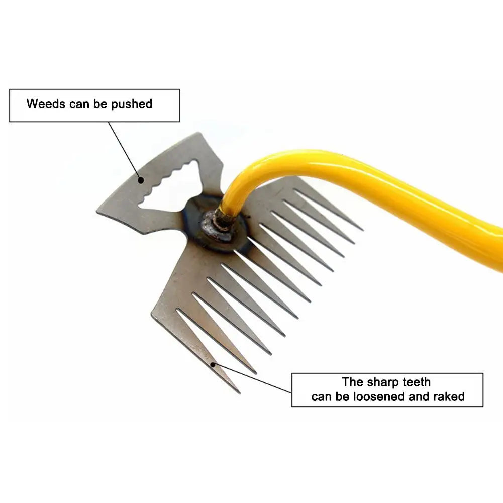 11 teeth Multi-function Weeder Grass Pot Soil Weeding Tool Manganese Steel Manual Excavator Refurbished Garden Land Herb Supply