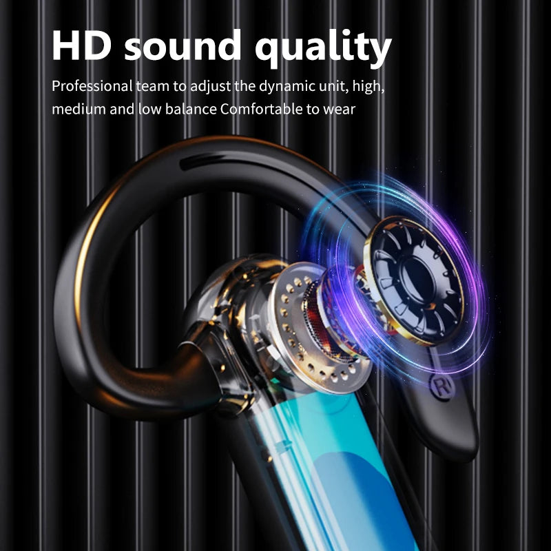 M26 Bone Conduction Wireless Headset Bluetooth 5.2 High Power Digital Display Voice Control To Answer Earless Business Headset