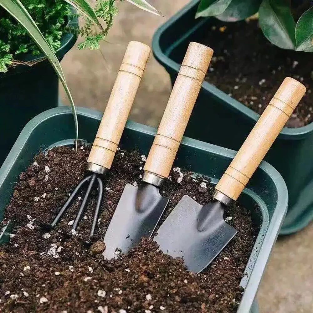 3Pcs/Set Mini Garden Tool Set For Garden Plants Flower Pot Cactus Vegetables Digging Weeding Indoor Small Plants Garden Tools