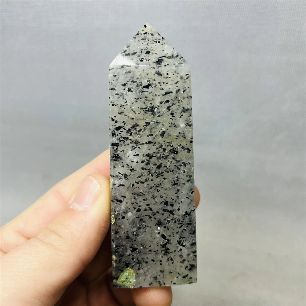 Black Tourmaline Tower Rainbow Crystal Epidote Crystal wand Stone Healing Spiritual Decoration Gift Witchcraft Meditation