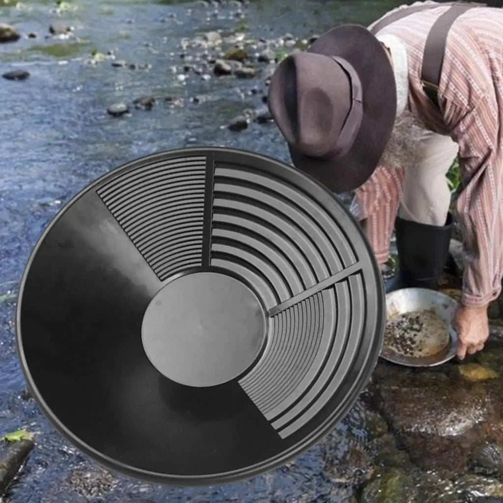 Plastic Gold Pan With Riffle Basin Mining Pan Dredging Prospecting River Tool Wash Gold Panning Equipment