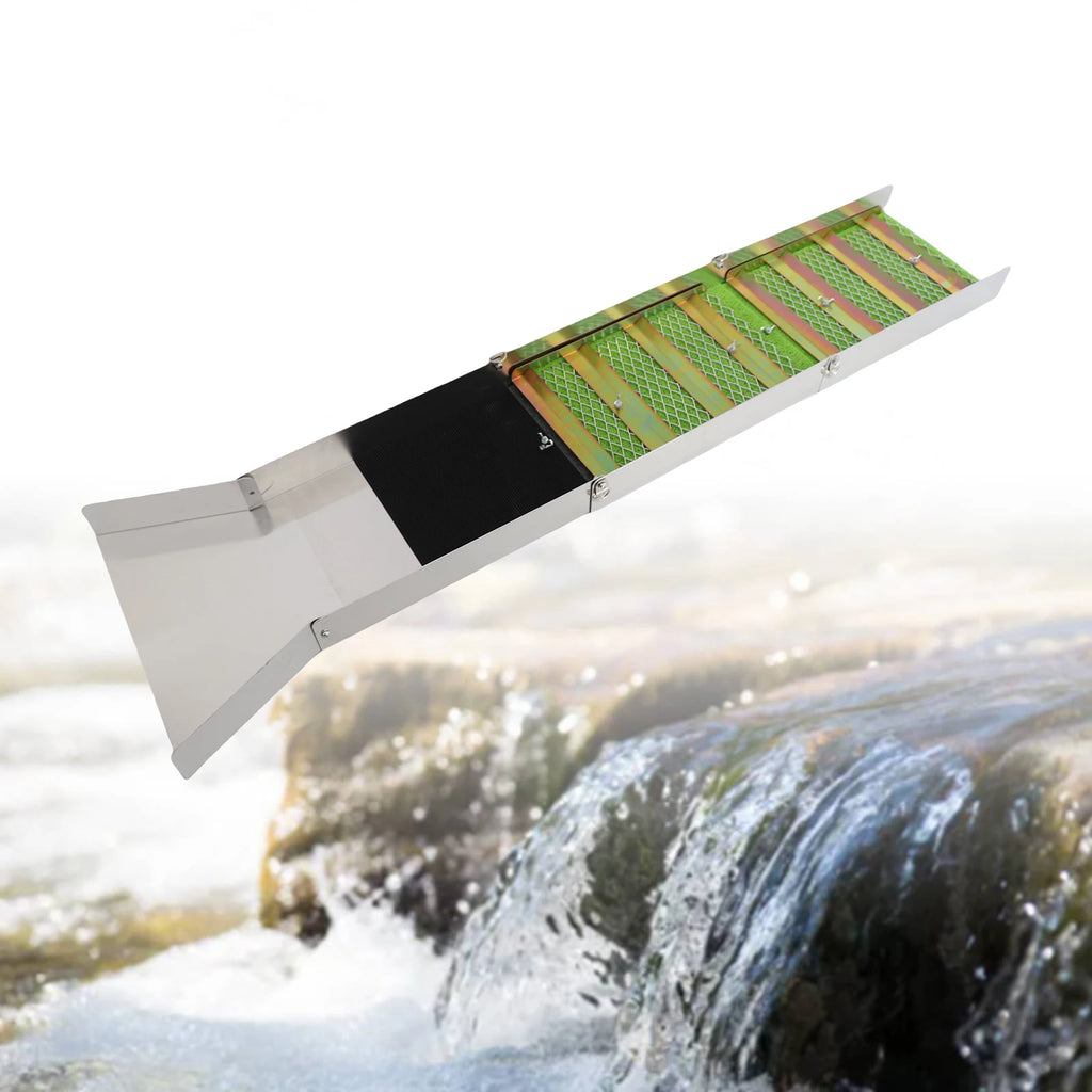 Gold Sluice Box Folding Gold Sluice Box Aluminum Alloy Portable Gold Mining Chute Panning Prospecting Recovery Tool